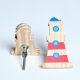 Handmade Pine Wood Lighthouse Coastal Furniture Knob